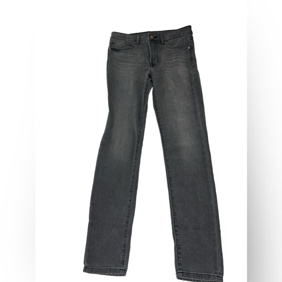 Express skinny back distressed jeans 4 tall long mid rise ankle length - Picture 2 of 10